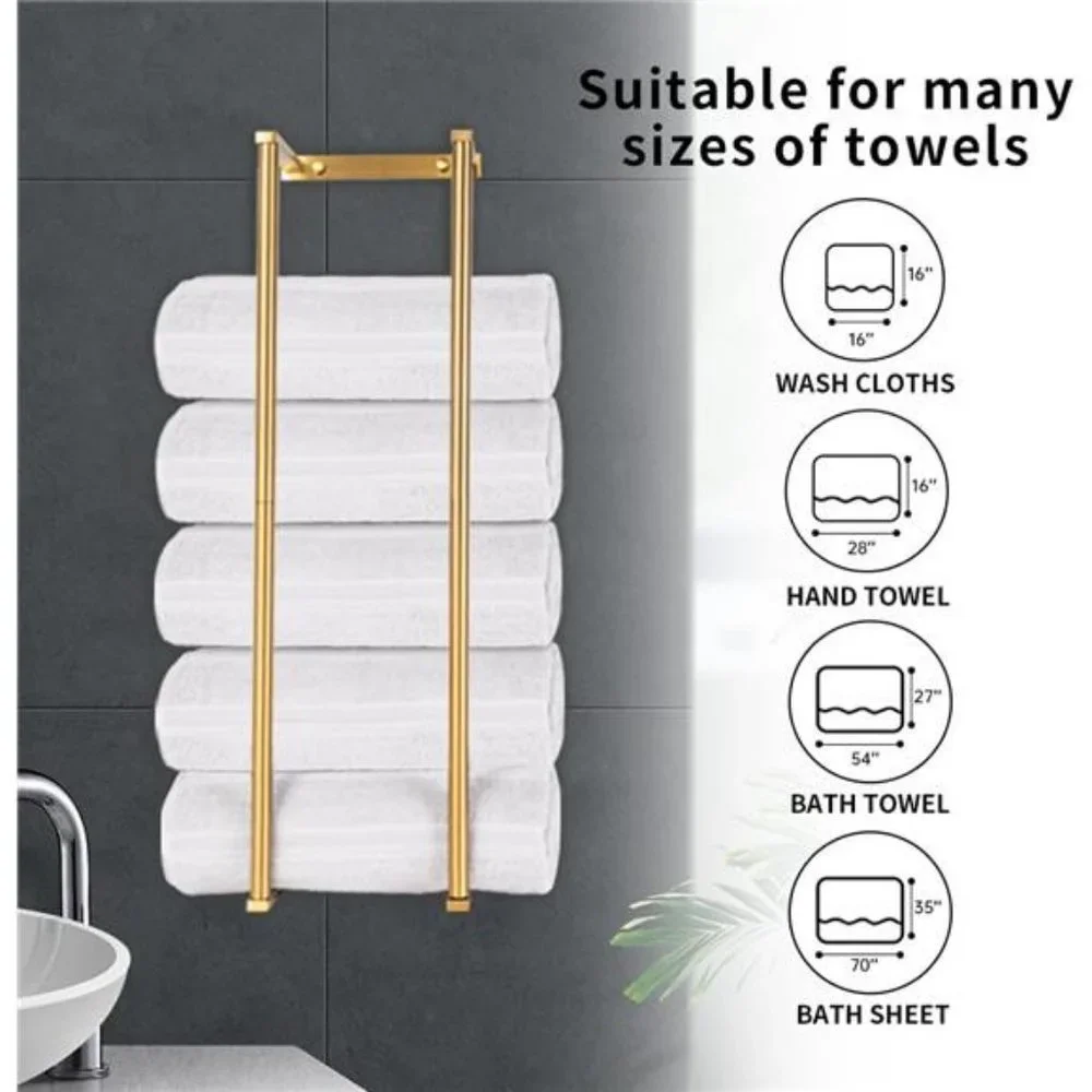 Towel Racks for Bathroom Wall Mounted, Stainless Steel Bath Towel Holder